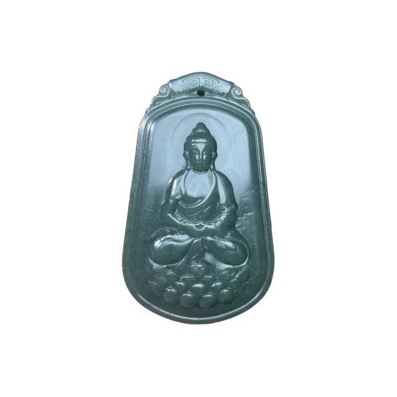 BUDOUXIAOAI Hetian Jade Pendants Green Jade Unisex-0