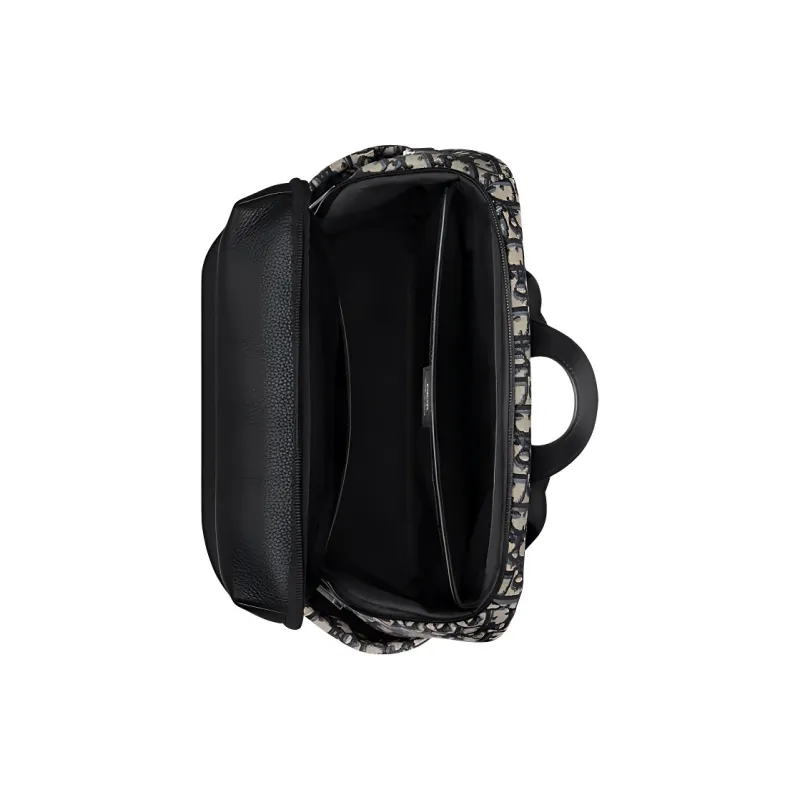 DIOR Cotton Backpack Unisex Black-3
