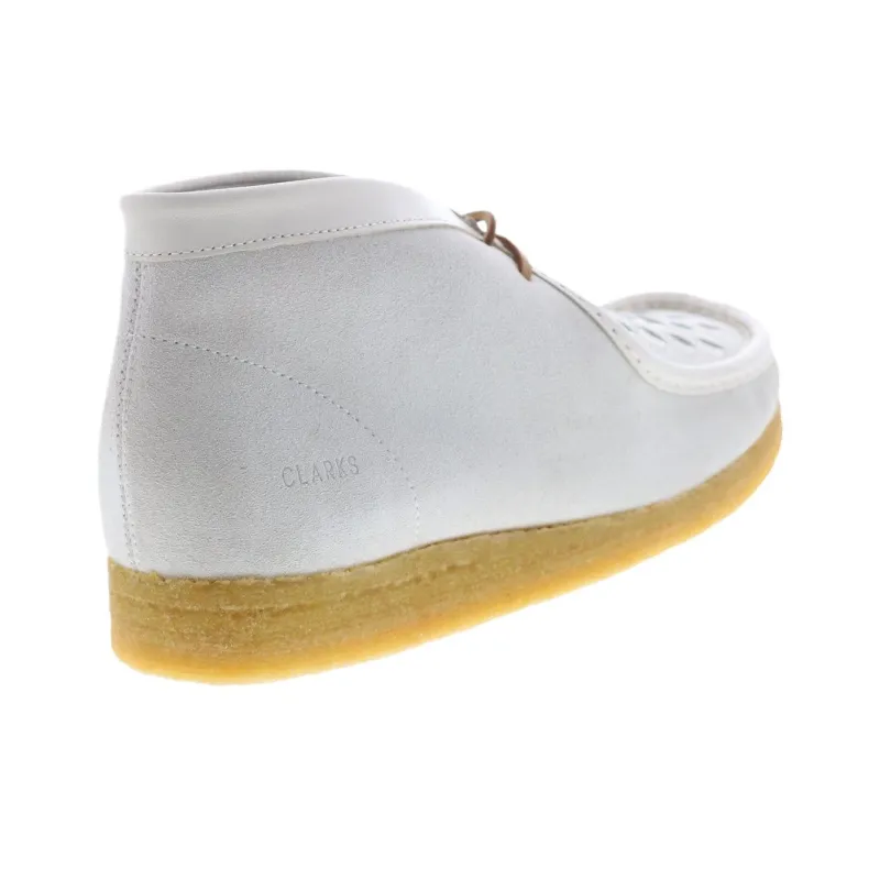 Clarks Wallabee Boot Ankle Boots Men's White-5