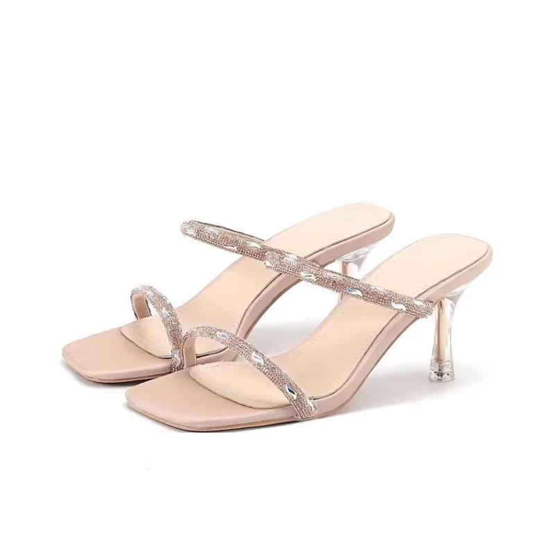 AFJI Rubber Sole Slip Resistant Slide Slippers Women's Ecru-1