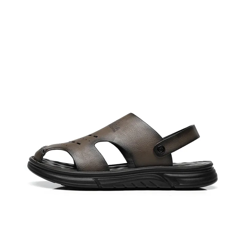 PLO CART Beach Sandals Men Gray/Black/-0
