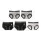 5 Pcs Pack (Floral Gray+Heather Gray+Black+Black+White)