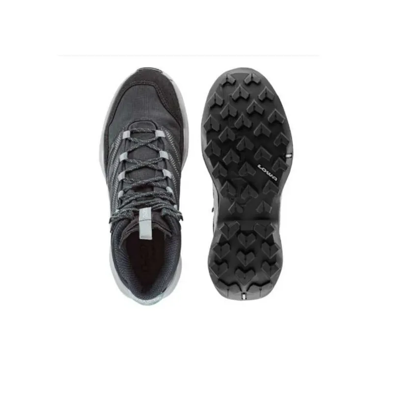 Lowa Maddo Slip Resistant, Waterproof, And Breathable Mid Top Outdoor Shoes Women's Gray-4