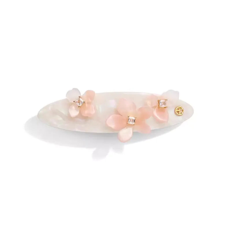 EVITA PERONI Acetate Plate Hair Clips Women's Dazzling White-0