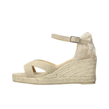 Castañer Bruna One Strap Sandals 7.5cm Women's Beige