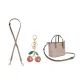 [Crossbody]Sand+Pink Crystal Cherry Pendant