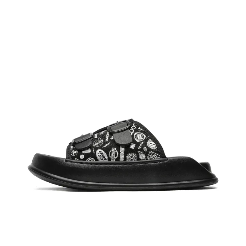 WEISHIBANGWEI Slip Resistant Odor Resistant Slide Slippers Men's Black-0