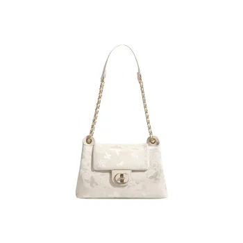 H YXIANG Microfiber Synthetic Leather Crossbody Bag, Shoulder Bag Women's Ecru