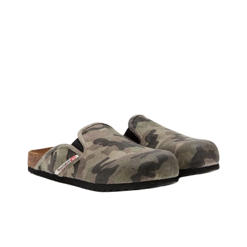 DIESEL Closed Toe Slippers 4cm Men's Green-2