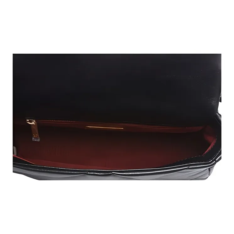 CHANEL 19Bag21K Winter Sheepskin Flap Bag, Shoulder Bag, Crossbody Bag, Handbag Women's Black-4