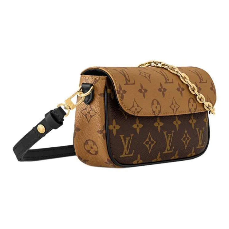 LOUIS VUITTON IVY Coated Canvas Baguette Bag, Shoulder Bag, Handbag Women's Brown-1
