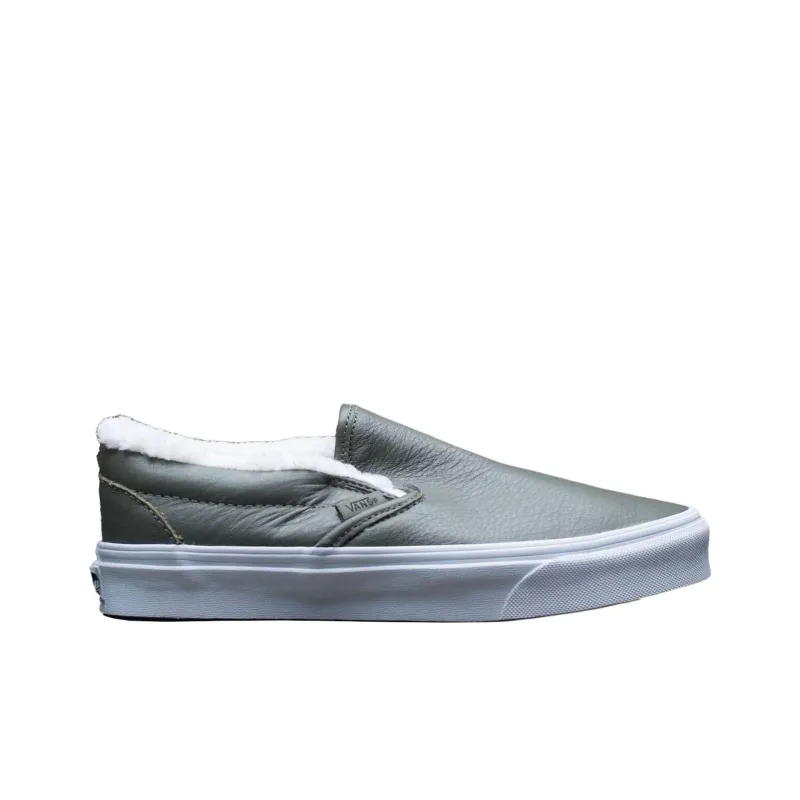 Vans CLASSIC SLIP ON Anti Slip Wear Resistant Low Top Skateboard Shoes Unisex Gray-1