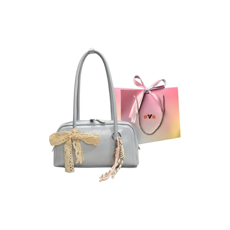 Yalu PU Shoulder Bag Regular Women's Pink/White/Silver/Black/Blue-38