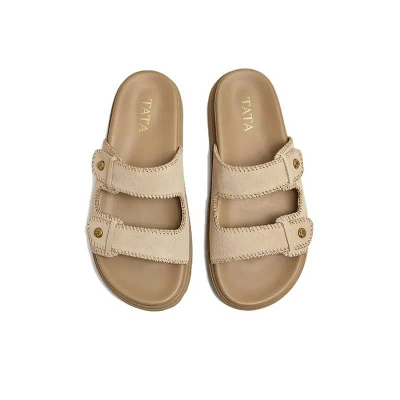 TATA Leather Patchwork Quiet Slide Slippers Women's-10