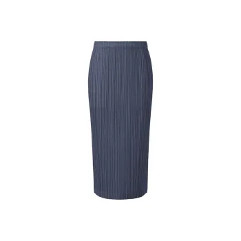PLEATS PLEASE ISSEY MIYAKE Casual Long Skirt Women's Marine Blue