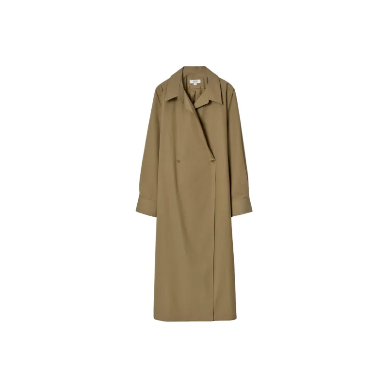 COS Long Sleeved Dresses Women's Khaki-0