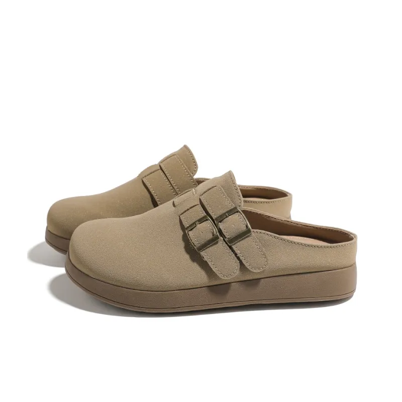 HUANQIU Abrasion Resistant Quiet Closed Toe Slippers Women's Chestnut-1