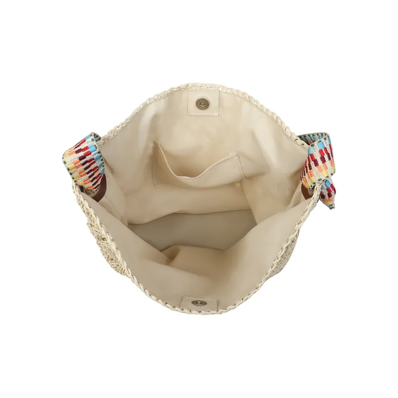 PT'SON Fabric Tote Underarm Shoulder Bag Regular Women's Ecru/Khaki-7