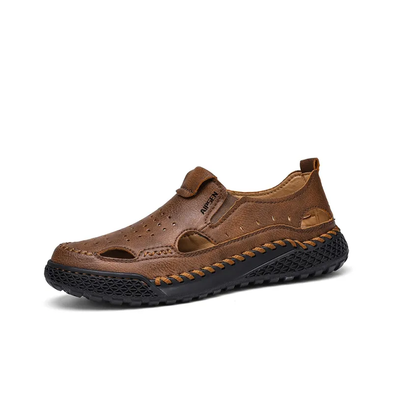 AIPSEN Men's Casual Shoes Men's Light Brown-1