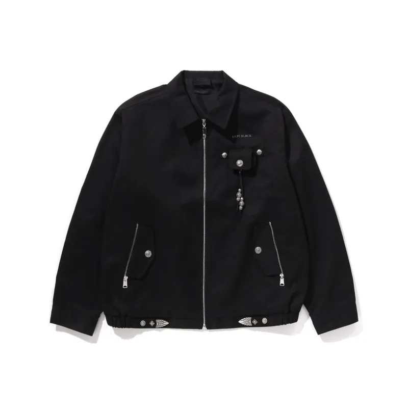 BAPE BLACK Ornament Airpod Harrington Jacket-2