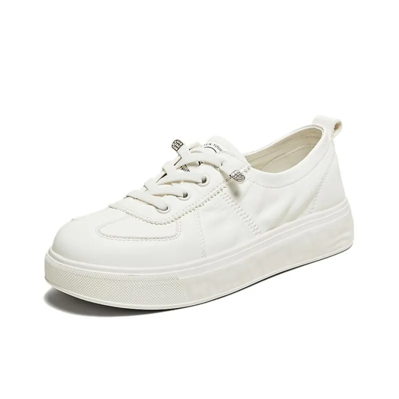 BASTO Low Top Skateboard Shoes Women's Beige-1