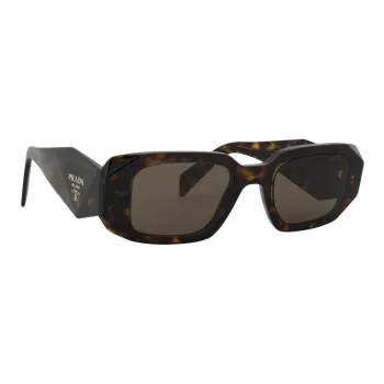 PRADA Plastic Rectangular Sunglasses Unisex Tortoiseshell