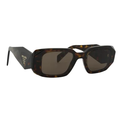 PRADA Plastic Rectangular Sunglasses Unisex Tortoiseshell