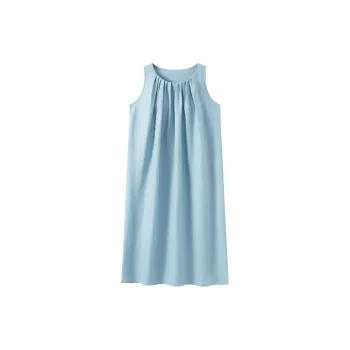 Q'NIANMA Nightgown Women's Sky Blue