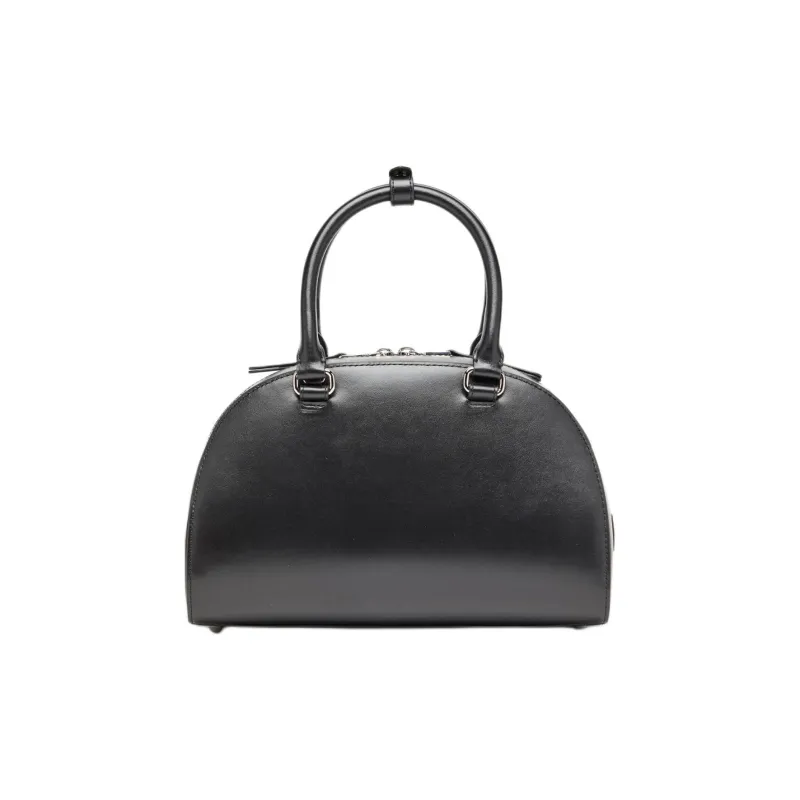 DIESEL Leather Bowling Bag, Handbag Women's Black-2
