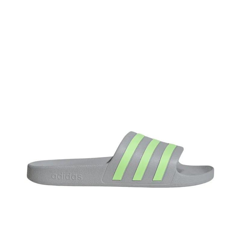 Adidas Adilette Aqua Slip Resistant Abrasion Resistant Slide Slippers Unisex Gray Green-1