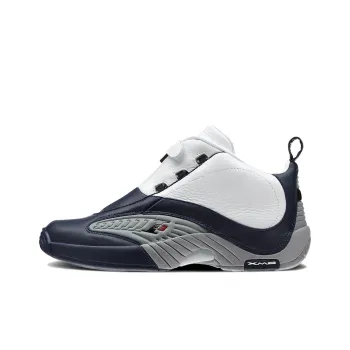 Reebok Answer4 Cushioning, Wear Resistant Mid Top Casual Shoes Men's White Blue