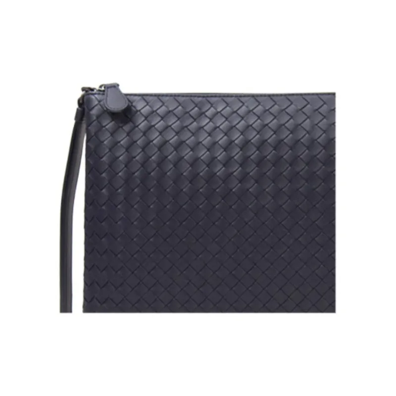 Bottega Veneta Sheepskin Clutch Women's Blue-4