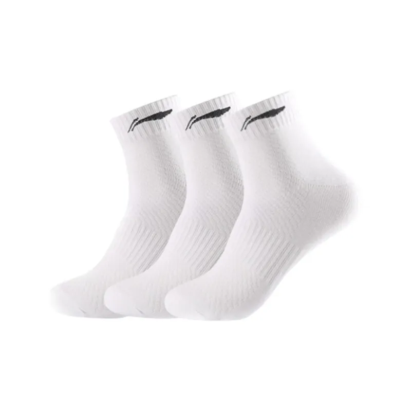 LiNing Mid Calf Socks Unisex 3 Pack-0