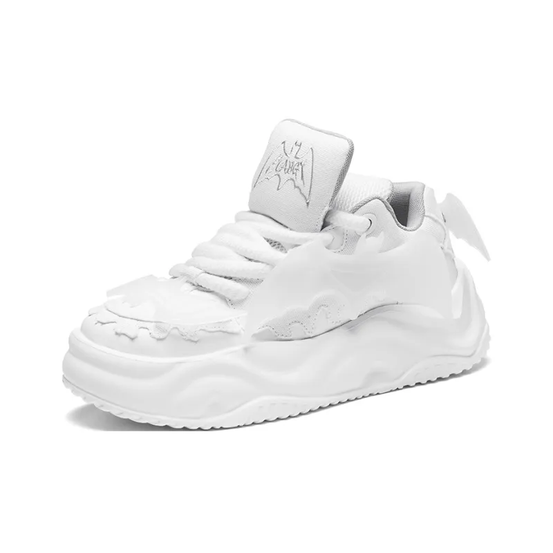 K 61 Cushioning, Wear Resistant Low Top Skateboard Shoes Unisex White-1