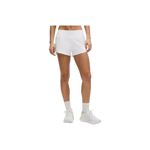 Lululemon Hotty Hot Collection Swift Sports Shorts 2.5' Women's White
