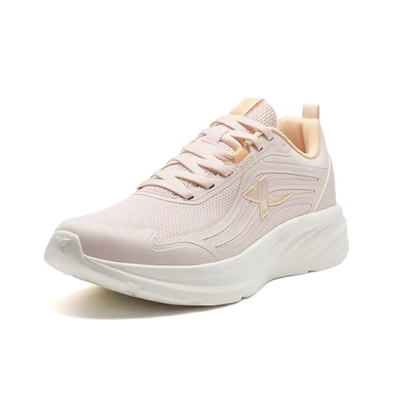 XTEP Coverage Slip Resistant Low Top Casual Running Shoes Women's Pink White-1