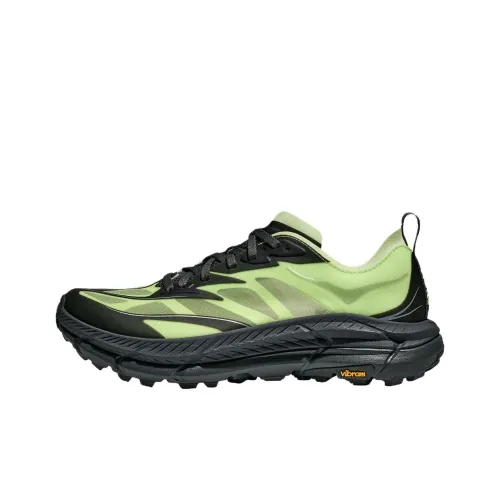hoka Chaussures ONE ONE Mafate Speed 4 Anti Slip Wear Resistant Low Top Running Shoes Unisex Black Green