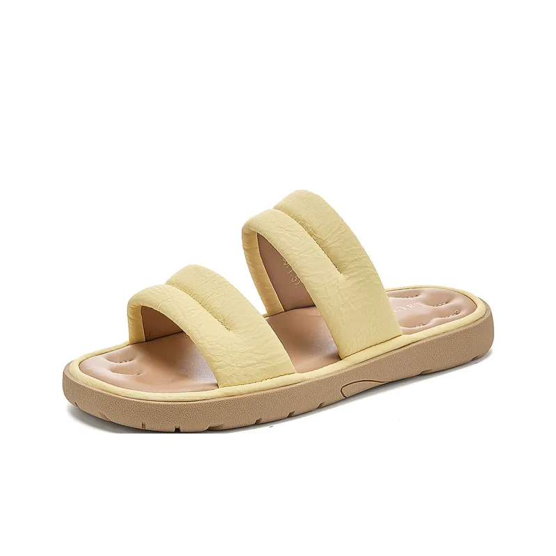 La Chapelle Slip Resistant Abrasion Resistant Slide Slippers Women's Yellow-0