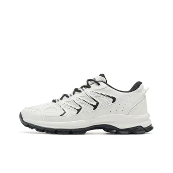 XTEP Shock Absorbers With Slip Resistant And Abrasion Resistant Properties Low Top Hiking Shoes Men's Sail White Black