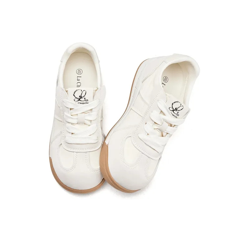 La Chapelle Abrasion Resistant Rebound Low Top Casual Shoes Women's Beige Gray-1
