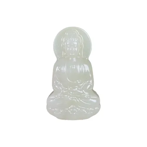 BUDOUXIAOAI Pendants White Jade/Pale Greenish White Jade Unisex