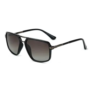 PRETTYALLUSION Metal Irregular Shape Sunglasses Men's