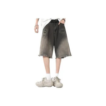 KVIV Denim Shorts Men Black 