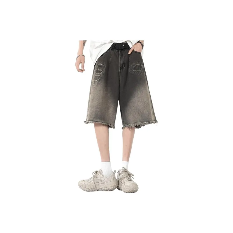 KVIV Denim Shorts Men Black -0