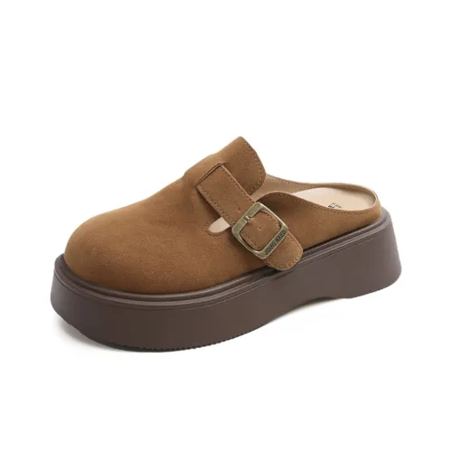 GESHE Rubber Sole Abrasion Resistant Closed Toe Slippers Women's