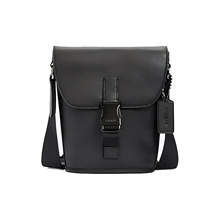 COACH Track Calfskin Shoulder Bag Crossbody Bag Mini Men's Black-0