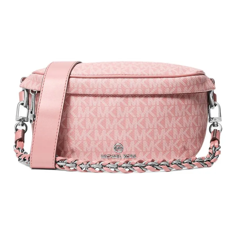 MICHAEL KORS Slater Coated Canvas Crossbody Bag, Shoulder Bag Mini Women's Pink-0