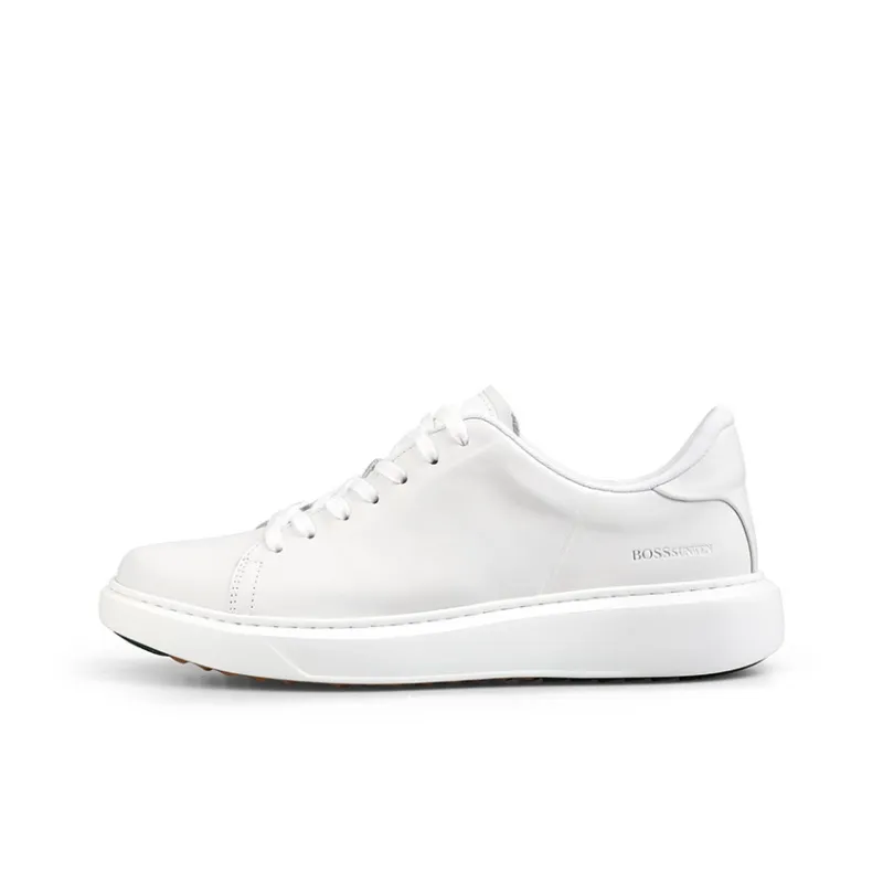 BOSSSUNWEN Low Top Skateboard Shoes Men's White-0