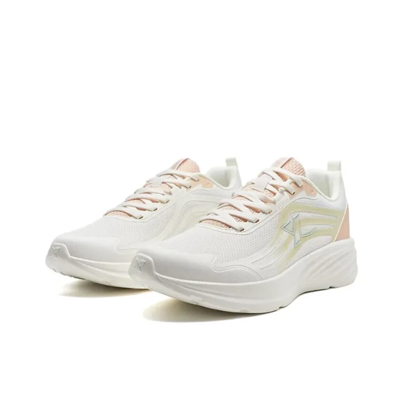 XTEP Coverage Slip Resistant Low Top Casual Running Shoes Women's White Pink-2
