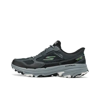 Skechers Slip Ins Anti Slip Wear Resistant Low Top Running Shoes Men's Black Gray Color